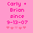 Pink background with pixelated text and heart symbols, showing two side-by-side frames of identical content.