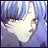 A pixelated anime-style character face with blue hair and yellow eyes on the left, next to a black background with white text reading "Anime IM" above smaller stylized text "cOm" on the right.