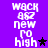 Purple background with white pixelated text reading 'WACK 8FZ NEW TO HIGH' and a star symbol, where the star changes color between frames.