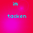 four identical with red-pink gradient backgrounds, each displaying cyan text 'im' above 'tacken' with subtle light effects