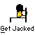 Animated sequence of a yellow-shirted figure with black hair performing actions on a bed, transitioning to standing poses and back.