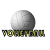 A volleyball icon with the word "VOLLEYBALL" below it, showing six distinct frame variations of the ball's surface texture and shading across a
