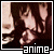 Three anime-style character portraits with text labels: 'anime' on top-left and top-right, 'manga' on bottom-left.