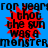 Blue background with red starburst shapes containing black text reading "I thought the sun was a monster" in pixelated font.