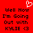 Red background with black pixelated text reading "Well Now I'm Going Out with KYLIE <3" and a white pixelated heart symbol above the text.