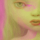 A four- of a doll's face with shifting color filters and facial feature variations