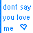 A 3x2 contact sheet of pixelated text frames with heart symbols, displaying a romantic message across five animated frames on a white background with colored borders.