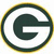 Two side-by-side static images: a Green Bay Packers logo on the left and a pixelated penguin mascot on the right against black background.
