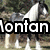 A horse with white and dark gray coloring stands in a grassy field, its head turned left to right across frames.
