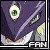 Pixelated anime-style icon showing a character's face with green eyes and purple hair, featuring the text 'FAN' at bottom.