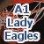 A static image divided into four quadrants with text and graphic elements including 'A1 Lady Eagles', 'LSAM STATE 2008', and a pink bunny illustration.