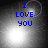 Blue text "I LOVE YOU" on a grayscale background with shifting light effects across four