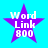 Four identical purple star-shaped icons with white text "Word Link 800" on a cyan background, arranged in a