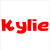 Four variations of the name 'Kylie' displayed in different colors and pixelation styles on a white background.
