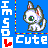 Pixel art buddy icon featuring a cartoon cat with green eyes on blue background, accompanied by text and color bars.