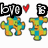 Two pixelated puzzle-piece icons with black text boxes, one displaying 'B' and 'YQ' with a red heart, the other showing 'B' and a single puzzle piece.