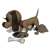 Animated cartoon dog icon with red collar, bone prop, and dirt pile in three rows of frames showing sequential motion.