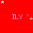 Red background with repeated pink 'ПY' symbols and scattered white stars, some of which change position across frames.