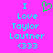 A static pixel art image with a bright pink background displaying cyan text and a green heart symbol.