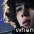 six showing a person with curly hair against a blue background, each containing text fragments forming the phrase 'when nick j looks me in the eyes'