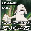 Static image of a white dog-like character with brown ears holding a crumpled paper, set against green foliage background with text overlays.