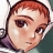 A pixelated anime-style character with red hair and a white hooded garment appears on the left side of a contact sheet, while the right side displays stylized text "Anime IM" and "COM" against a black background.