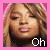 A 2x2 contact sheet of three animated frames showing a woman with long blonde hair and pink highlights, each frame containing the text "Oh" in different colors against varying background borders.