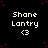 Black background with red dots, white text 'Shane Lantry' and '<3' repeated in pattern across all visible frames