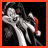 Pixelated grayscale figure with red accents holds a bow, wearing a Santa hat; one frame shows an orange heart symbol in the top-right corner.
