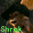 Animated sequence of a cartoon character in a black hat with green text 'Shrek' below, showing sequential facial expressions and hand movements.