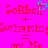 Pixelated text on bright pink background with cyan heart symbol above 'Softball' text, plus signs, and partial words below.