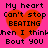 A static image with a bright pink background featuring four identical orange hearts arranged in two , each heart containing black pixelated text