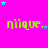 Bright pink background with yellow text 'nique.' repeated in , scattered cyan and purple stars, gray rectangle at bottom-right corner