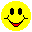 Four yellow pixelated smiley faces arranged in a on gray background, each with distinct mouth expressions including red mouth, straight line, and curved smiles