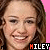 pixelated images showing a person with brown hair against pink and gray backgrounds, each labeled 'MILEY' in distinct color schemes