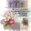Static buddy icon featuring a bouquet of flowers, partial figure silhouette, and text about health with faint background symbols.