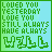 A 3x3 contact sheet of animated frames showing a pixelated green text-based icon with changing heart symbols on a light blue background.