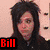 Six display a person with long dark hair in various poses and backgrounds, including text overlays like "Bill," "So," and "DamnSexii." The image has pixelated quality