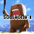 Brown cartoon character with red mouth holds black bat, blue sky background, text reads "Someone's Gonna get A beatdown".