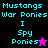 Pixelated text and star icons on black and purple backgrounds with cyan lettering.