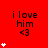 Red background with repeated text "i love him <3" and white heart symbols in a pattern, showing animation changes across observations