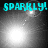 Four- shows animated sparkles with 'SPARKLY!' text above each , varying light intensity and particle positions across frames