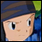 A 48x48 pixel buddy icon featuring a Digimon character on the left and text elements on the right, displayed as part of an animated contact sheet with two visible frames.