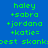 Pixelated text displays names and phrases on blue background with pink rectangular overlays, showing animation changes in highlighted sections.