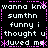 A 4-frame animated contact sheet of a pixel art buddy icon with repeating text and pink decorative elements on black background.