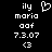 Pixelated white text and symbols on black background, with a heart symbol above 'ily' in the left