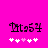 Pixelated text 'Jt954' on bright pink background with white and pink star icons below, showing animation change in star colors.