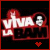 Animated contact sheet showing three frames of a Viva La Bam-themed buddy icon with red and white text, a small character portrait, and heart symbol changing from red to white.