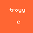 identical orange each displaying 'troyy' text above a colon emoticon, with the bottom-right partially obscured by gray