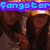 Pixelated image of two people wearing golden helmets with text overlays changing across frames.